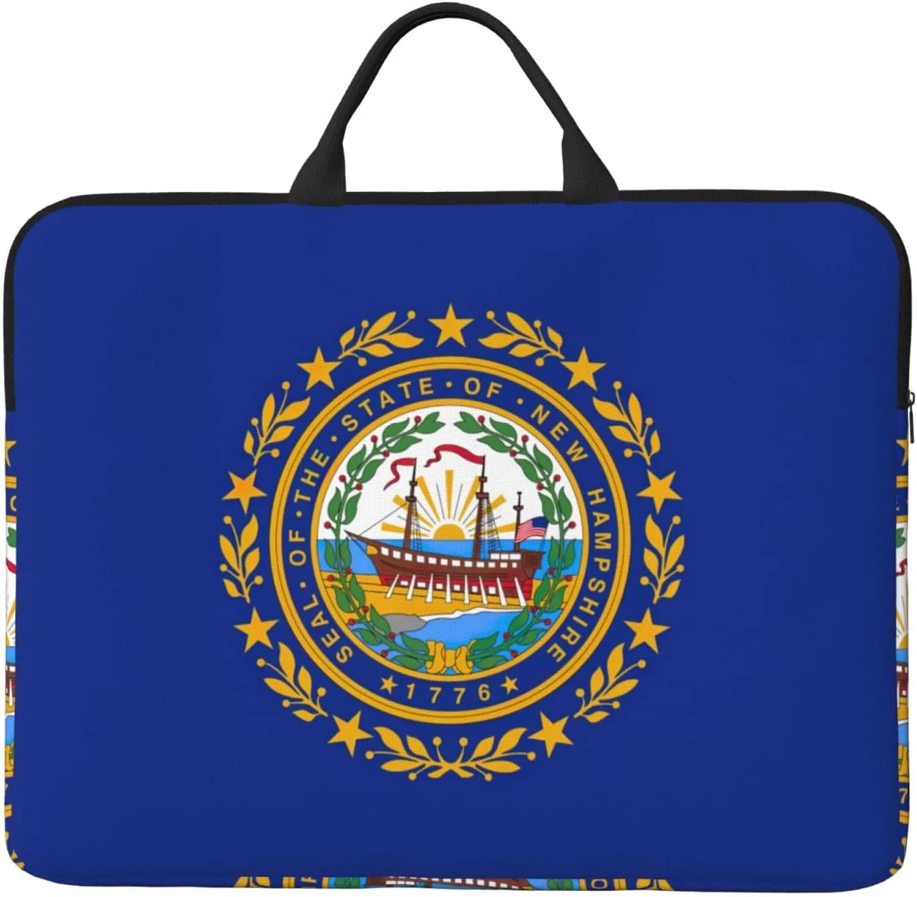 New Hampshire State Flag Print Resistant Notebook Computer Pocket Case,Carrying Bag Compatible to 14Inches Laptop