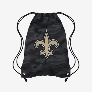 New Orleans Saints Big Logo Camo Drawstring Backpack