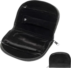Noble Travel Jewelry Pouch - Compact Jewelry Travel Organizer with Zipper Closure and Pocket - Travel Jewelry Organizer (Small)