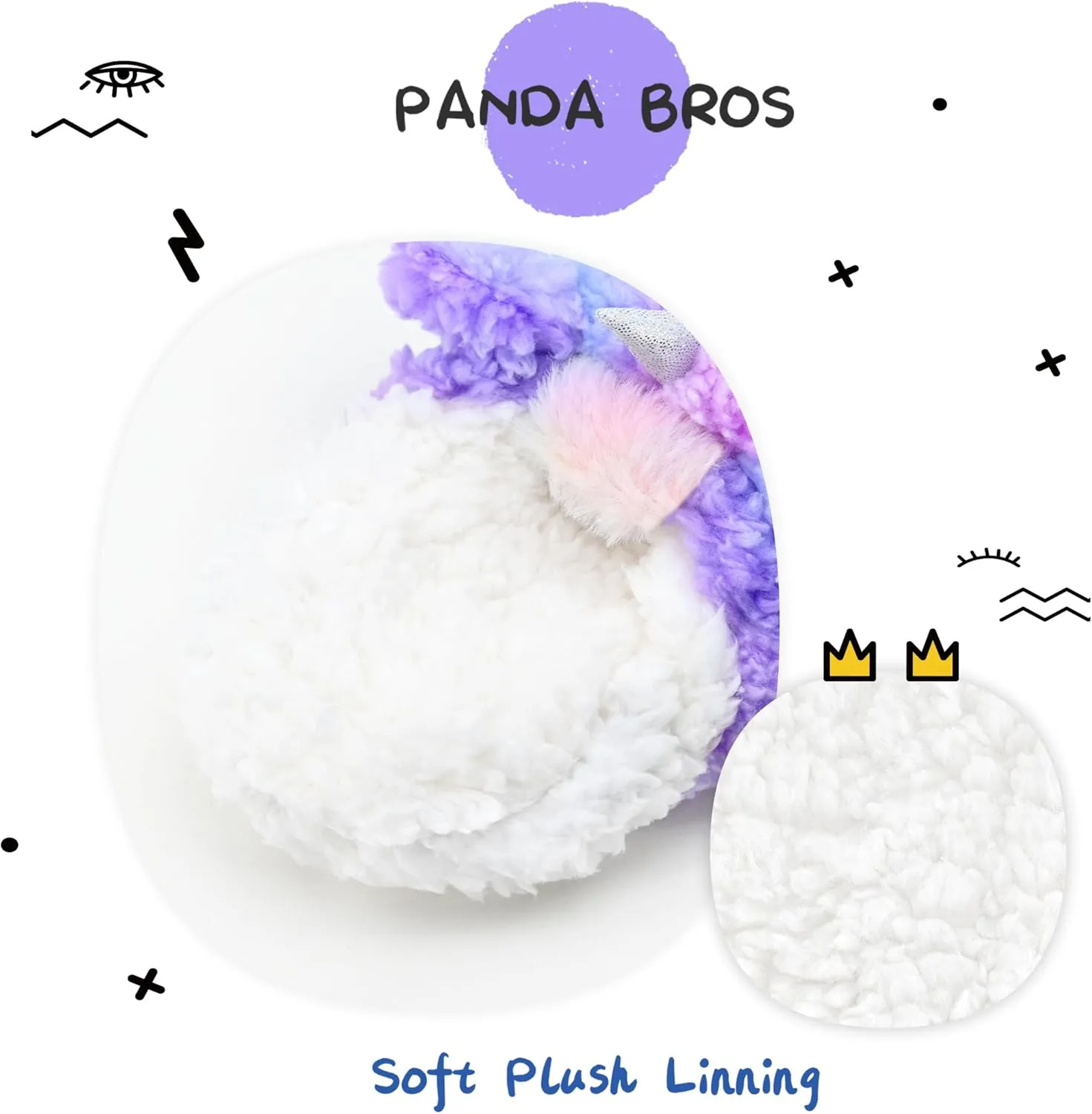 Panda Bros Womens Animal Thick & Warm Slipper Socks With Non Slip Grippers On Bottoms, Character House Shoes, Novelty Slippers for Ladies