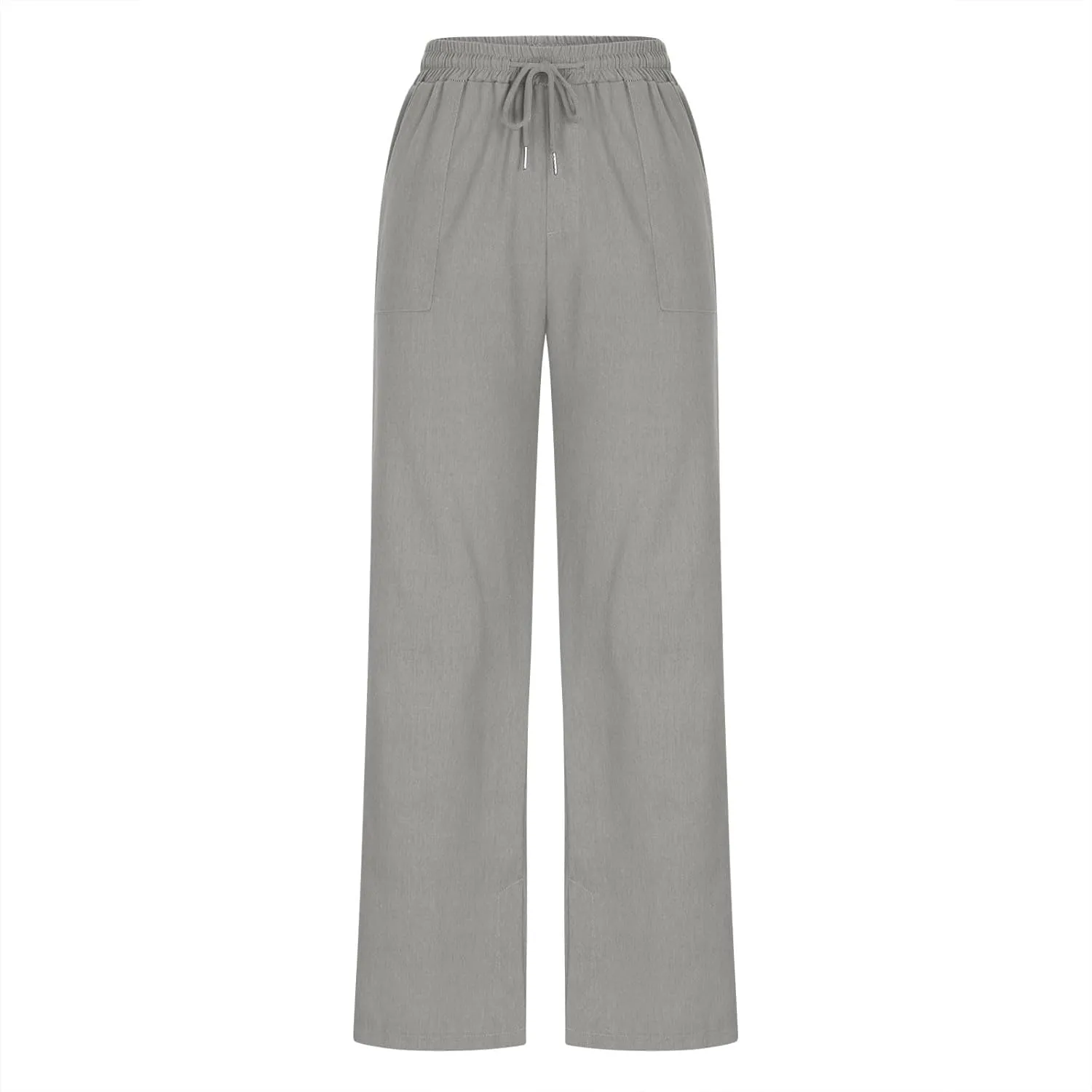 Pants for Women Workout Athletic High Waist Drawstring Palazzo Pants Casual Loose Side Slit Long Lounge Pants with Pockets