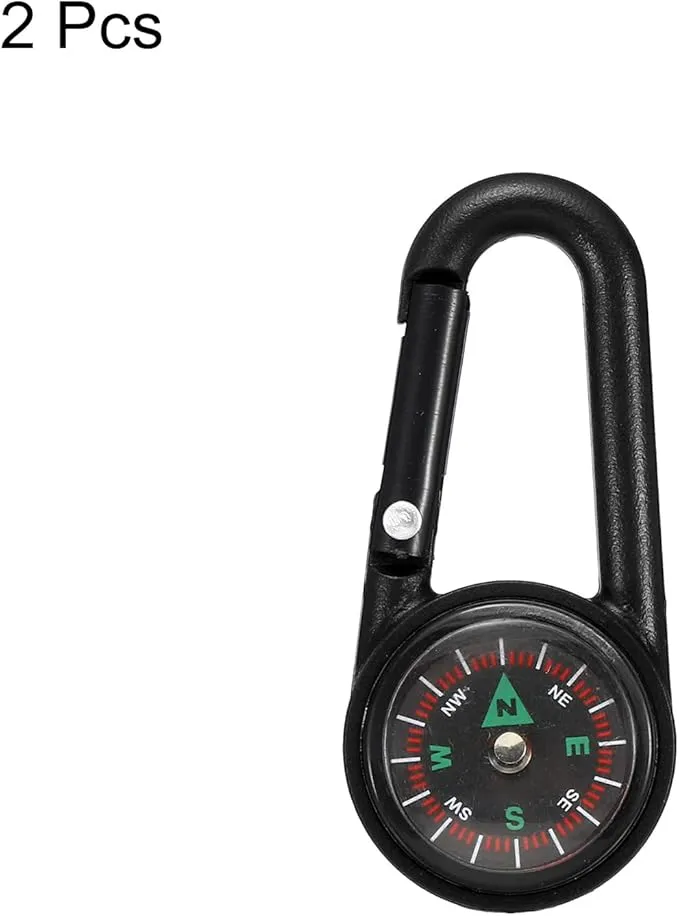 PATIKIL Keychain Compass, Pocket Camping Compass with Buckle for Outdoor Hiking Hunting Travelling