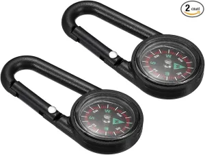 PATIKIL Keychain Compass, Pocket Camping Compass with Buckle for Outdoor Hiking Hunting Travelling