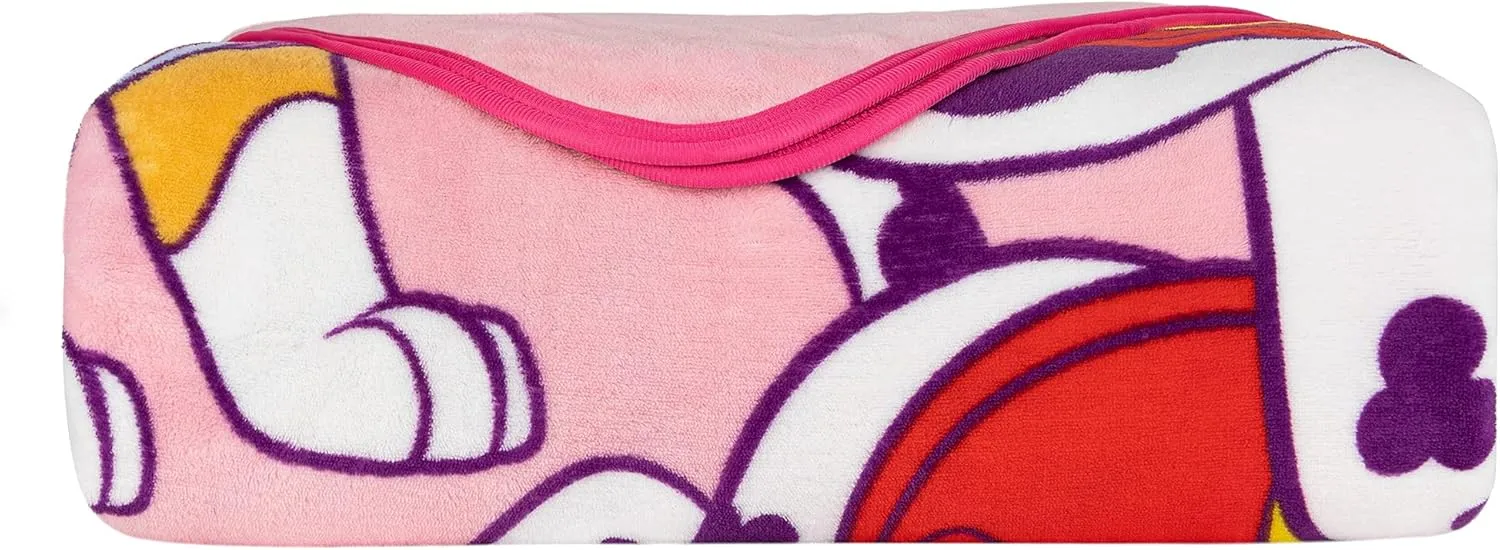 Paw Patrol Girls Kids Bedding Super Soft Plush Micro Raschel Blanket, 62 in x 90 in, (Official) Nickelodeon Product By Franco