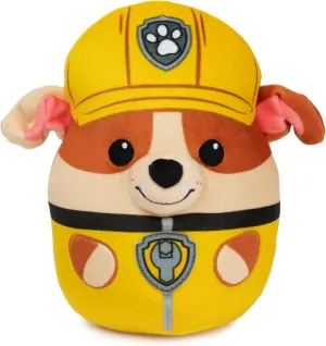 PAW Patrol Rubble Squish Plush, Official Toy from The Hit Cartoon, Squishy Stuffed Animal for Ages 1 and Up, 8”