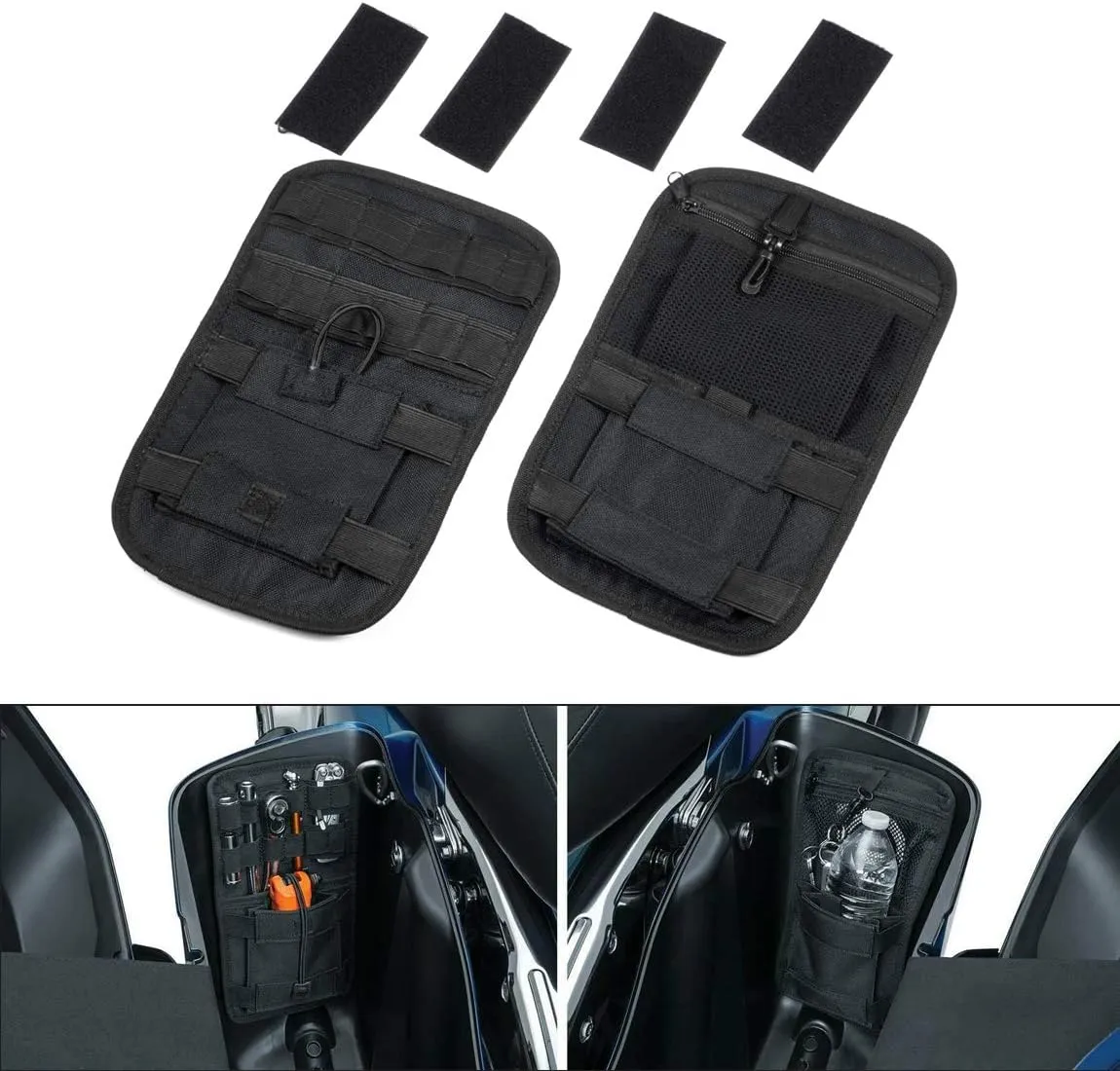 PBYMT Saddlebag Organizer Saddle Hard Bag Storage Compatible for Harley Touring Road King Street Electra Glide 1980-2024