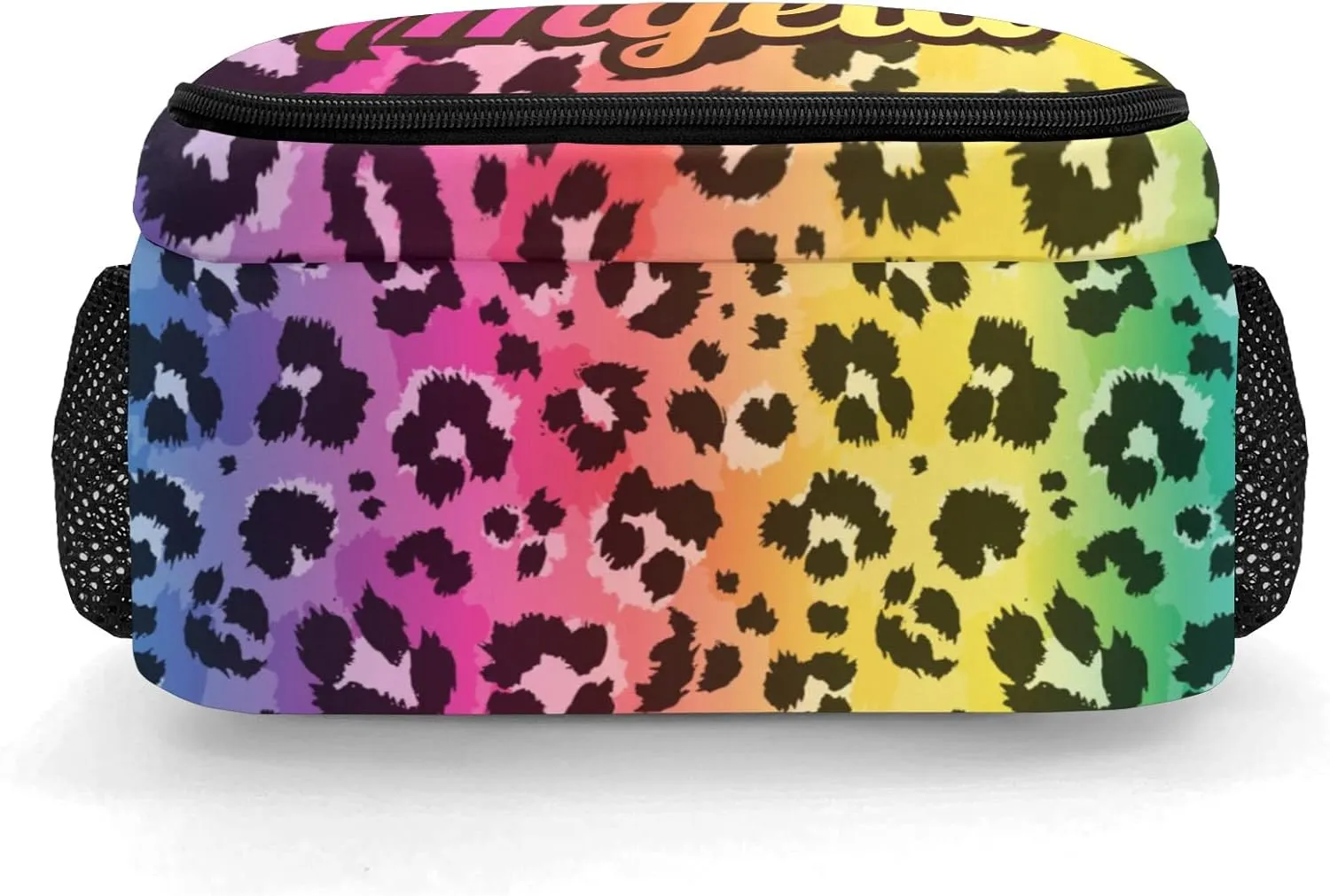 Personalized Cheerleader Backpack Casual Bag Daypack Laptop Bag for Family Party Gift Leopard Print Colorful Cheer