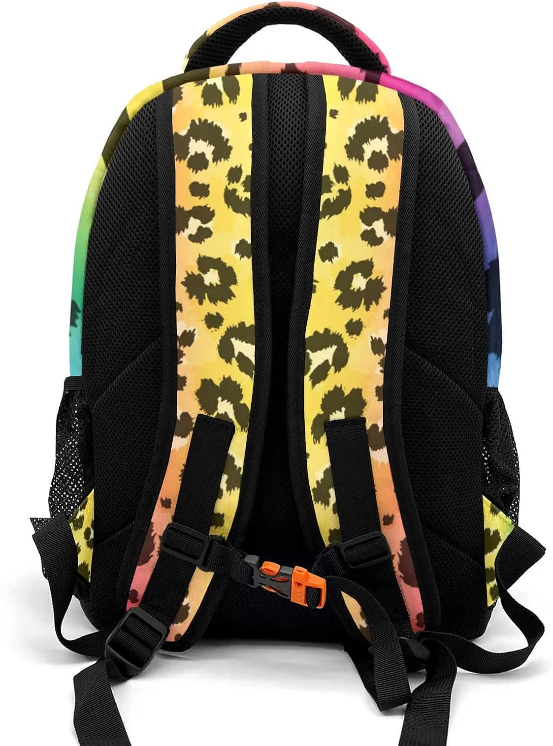 Personalized Cheerleader Backpack Casual Bag Daypack Laptop Bag for Family Party Gift Leopard Print Colorful Cheer