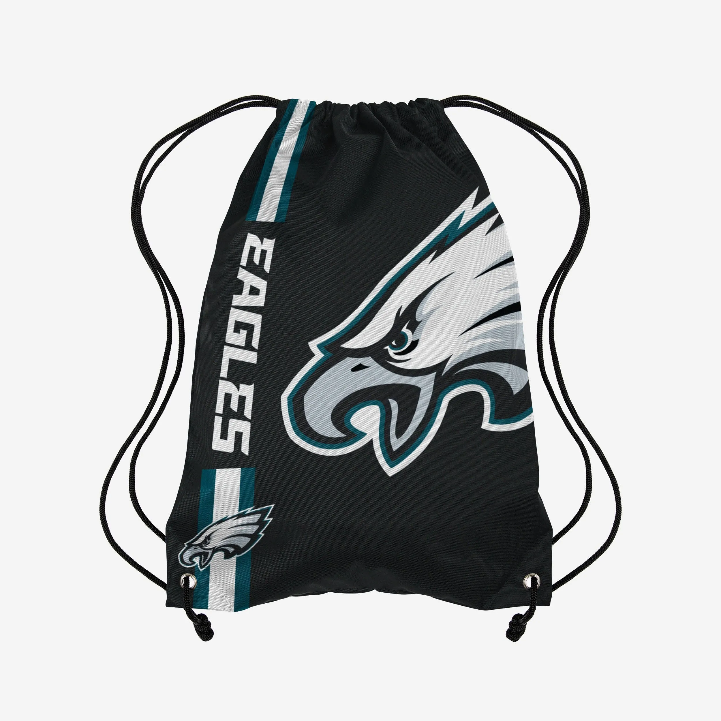 Philadelphia Eagles Black Alternate Color Big Logo Drawstring Backpack