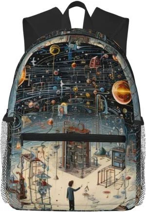Physics Print Men Women Office Laptop Backpack,Work Bag 15.7 Inch Business Travel Bags Large Capacity