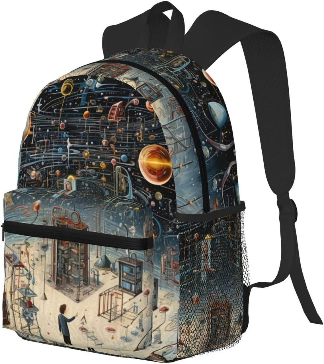 Physics Print Men Women Office Laptop Backpack,Work Bag 15.7 Inch Business Travel Bags Large Capacity
