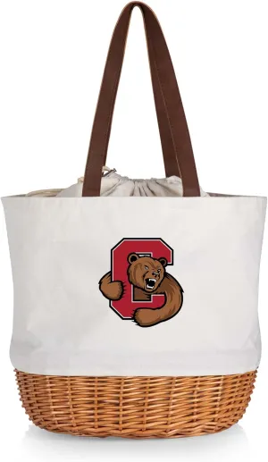 Picnic TIME NCAA Coronado Canvas and Willow Basket Tote, Picnic Tote Bag, Beach Tote, (Beige Canvas)