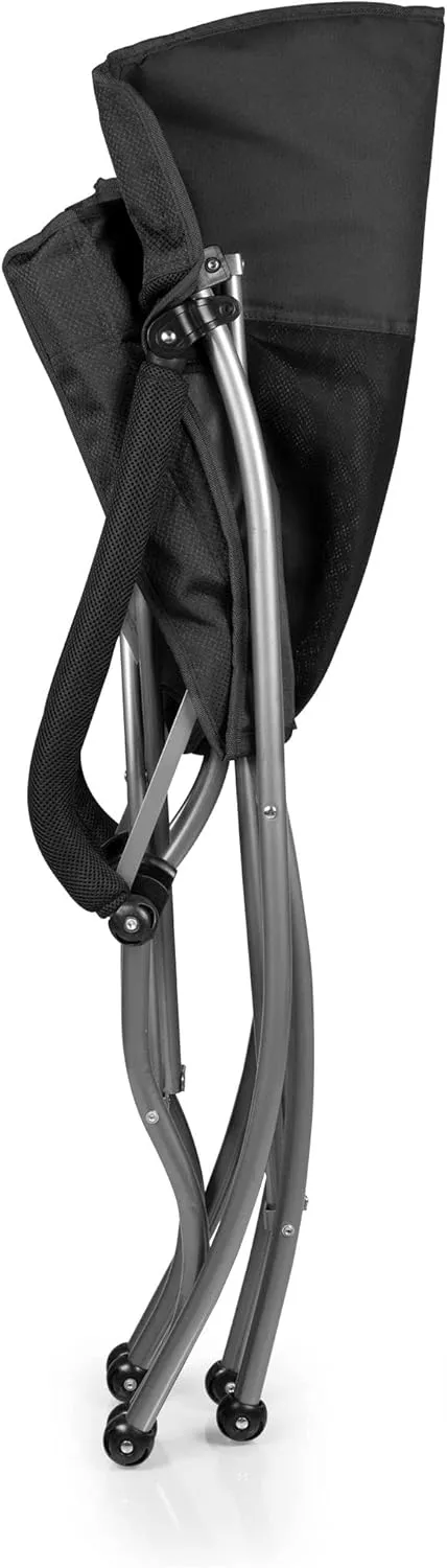 PICNIC TIME NCAA Stanford Cardinal PT-XL Heavy Duty Camping Chair, XL Beach Chair, 400 lb Capacity Camp Chair, (Black)