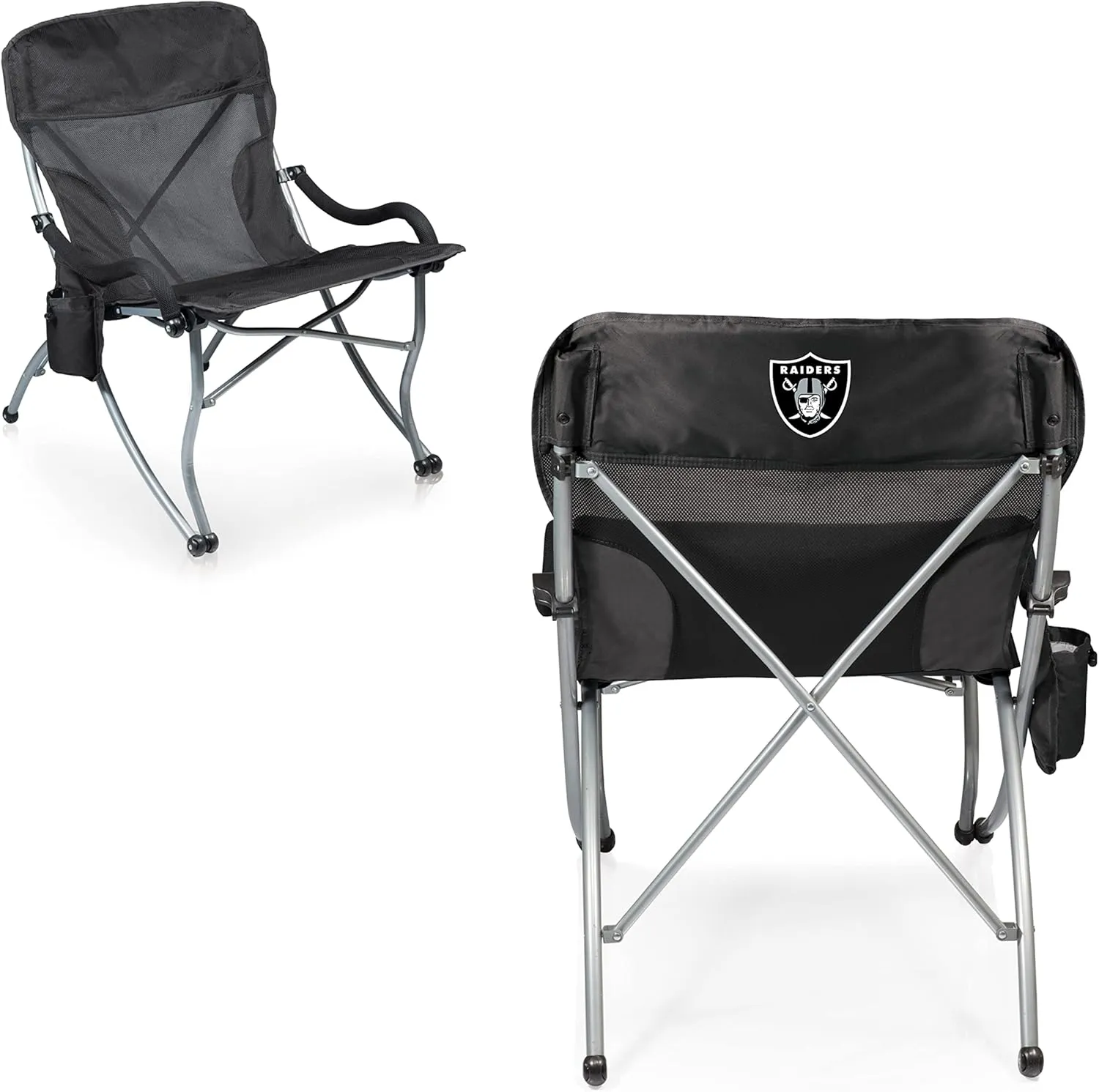 PICNIC TIME NFL PT-XL Heavy Duty Camping Chair, XL Beach Chair, 400 lb Capacity Camp Chair