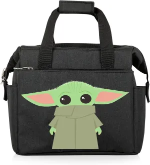 PICNIC TIME Star Wars Mandalorian Grogu On The Go Lunch Bag, Soft Cooler Lunch Box, Insulated Lunch Bag, (Black)