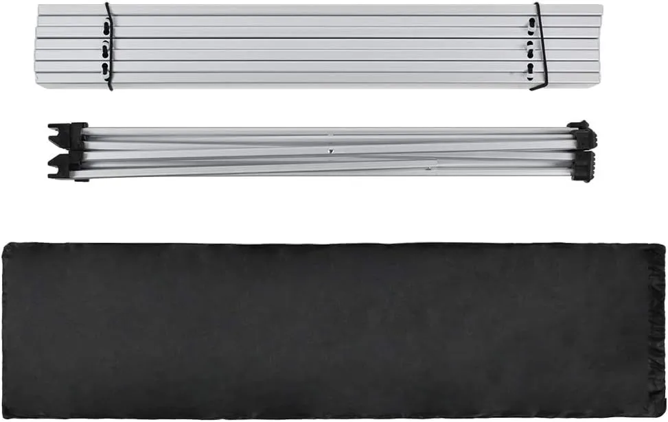 Pilipane Portable Aluminum Alloy Foldable Outdoor Camping Table, Lightweight and Durable(L)