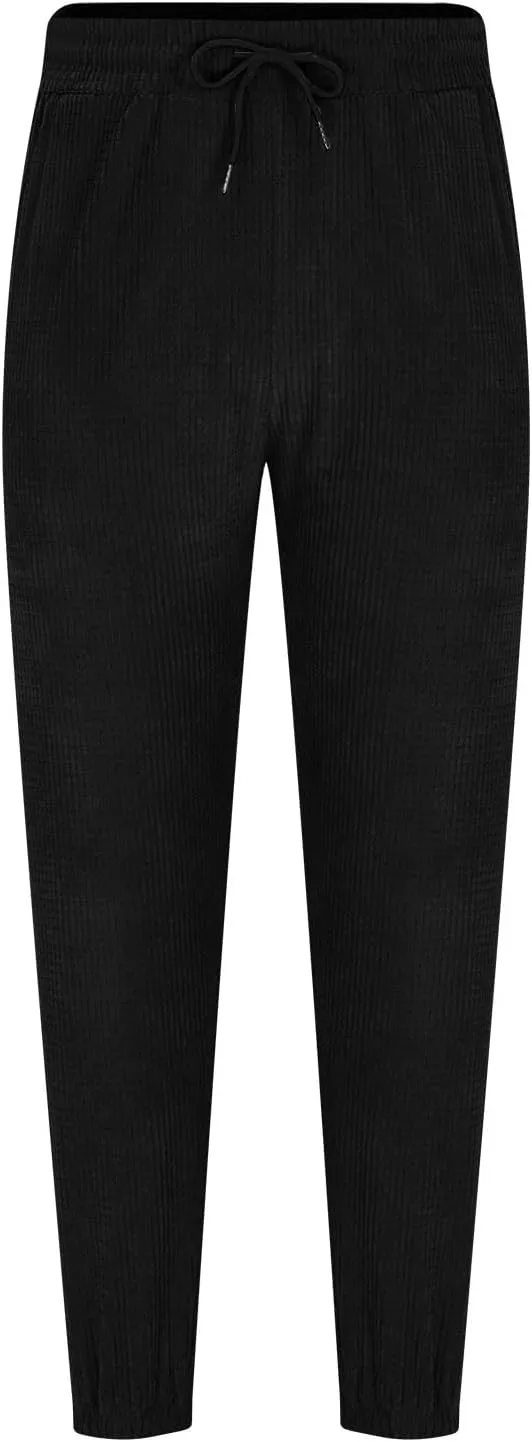 Plus Size Hiking Pants Men Loose Casual Pants Track Joggers Pants Straight Leg Elastic Waist Pants Autumn Pants