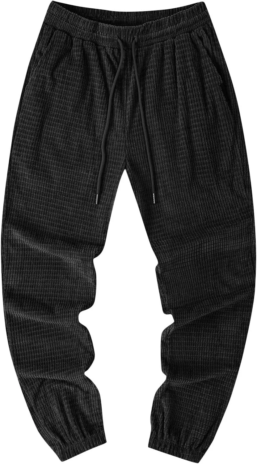 Plus Size Hiking Pants Men Loose Casual Pants Track Joggers Pants Straight Leg Elastic Waist Pants Autumn Pants