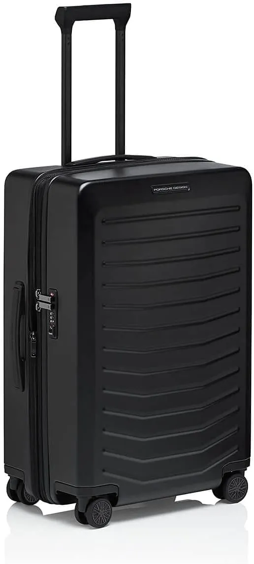 PORSCHE DESIGN 27 inch Expandable Spinner Luggage - Expandable Depth of 1.5" - Hardside Travel Suitcase - Roadster Collection - Black Matte
