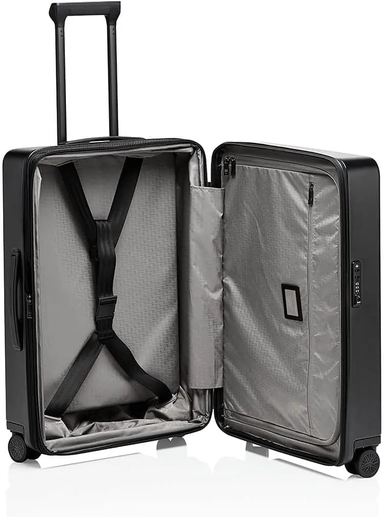 PORSCHE DESIGN 27 inch Expandable Spinner Luggage - Expandable Depth of 1.5" - Hardside Travel Suitcase - Roadster Collection - Black Matte
