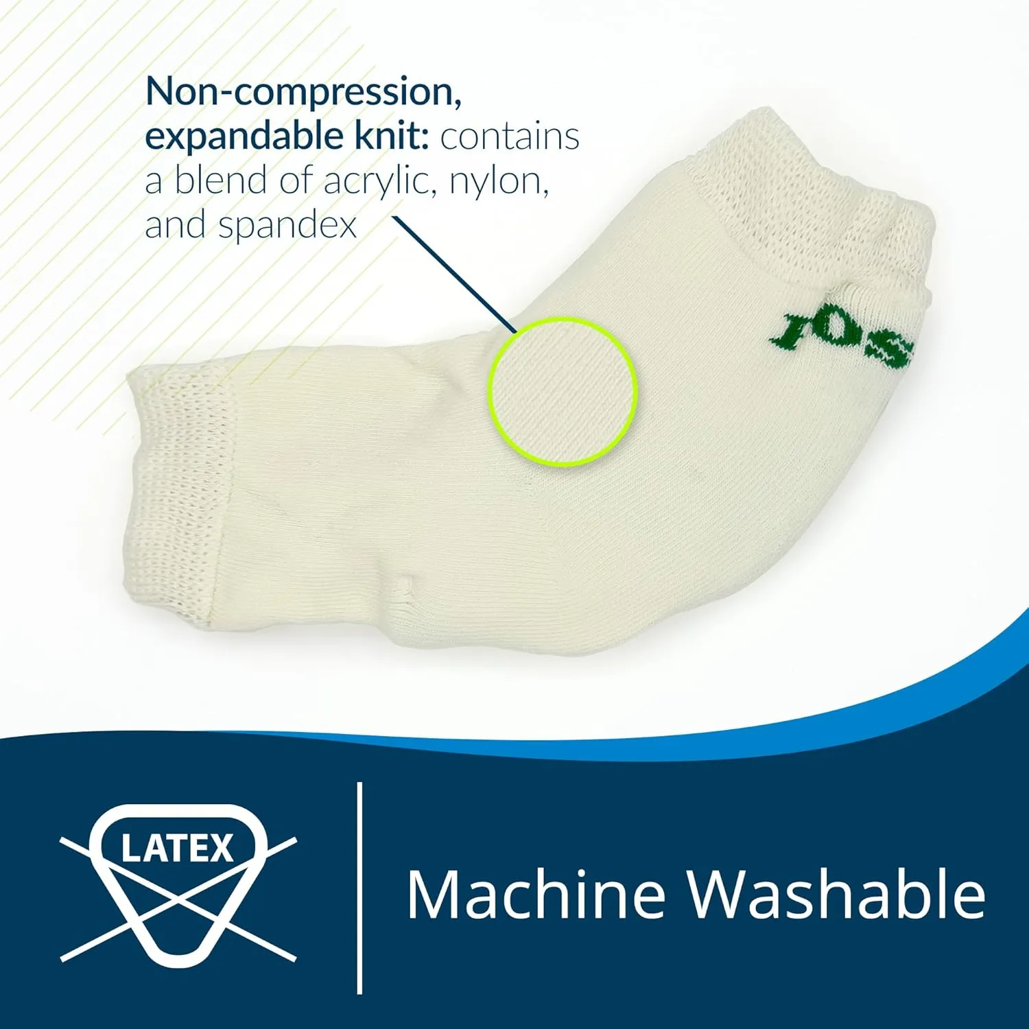 Posey TIDI 6224XL Heel and Elbow Protectors with Foam Pads ― Extra Large ― White ― One Pair of Heel and Elbow Protectors for Protection Against Abrasions ― Home Healthcare ― Medical Supplies