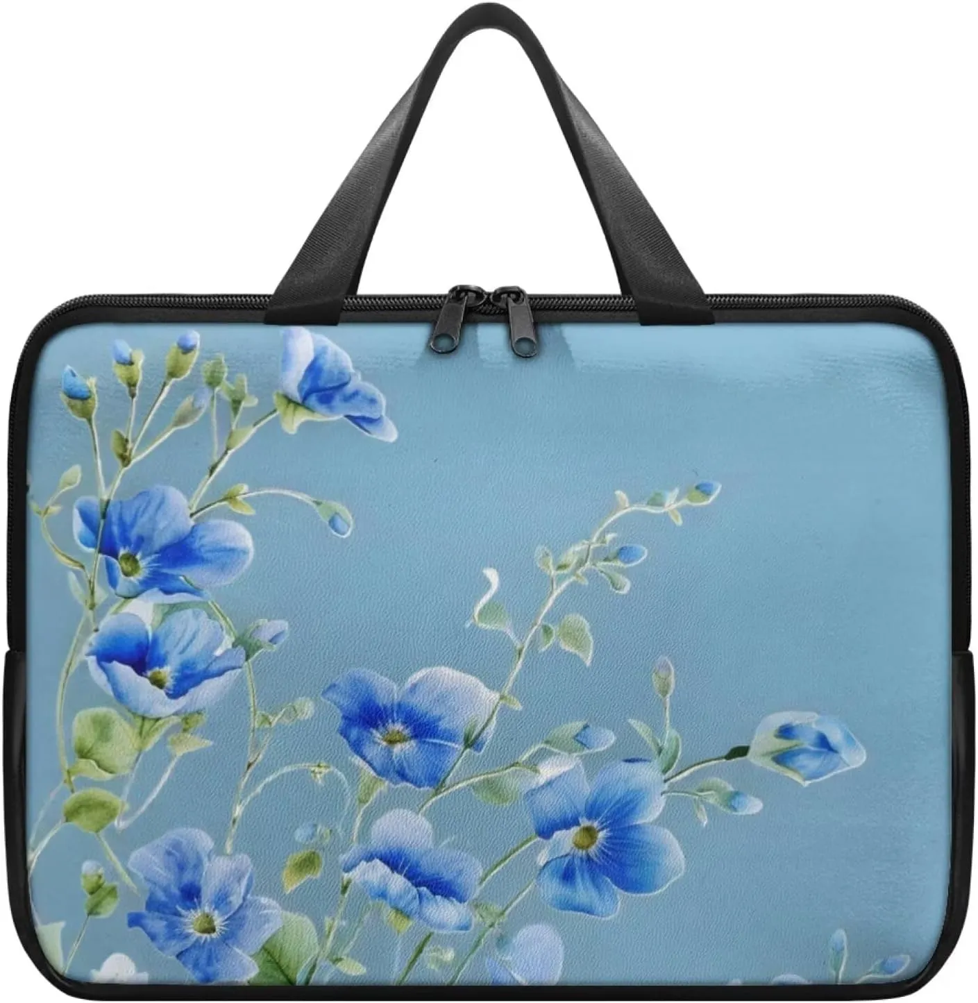 PU Leather Print Laptop Bag Computer Carrying Case Fits Laptop and Tablet, Sleek Design