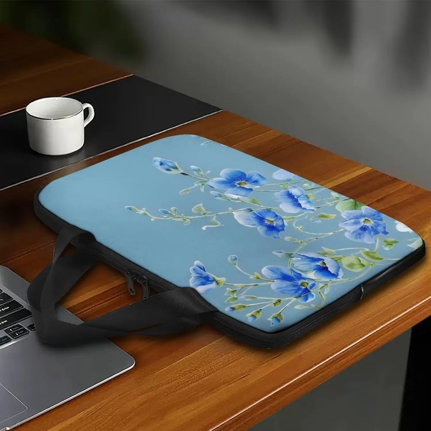 PU Leather Print Laptop Bag Computer Carrying Case Fits Laptop and Tablet, Sleek Design