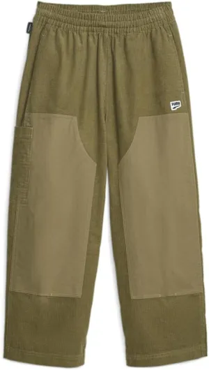 PUMA Womens Downtown Corduroy Drawstring Pants Casual - Brown - Size L
