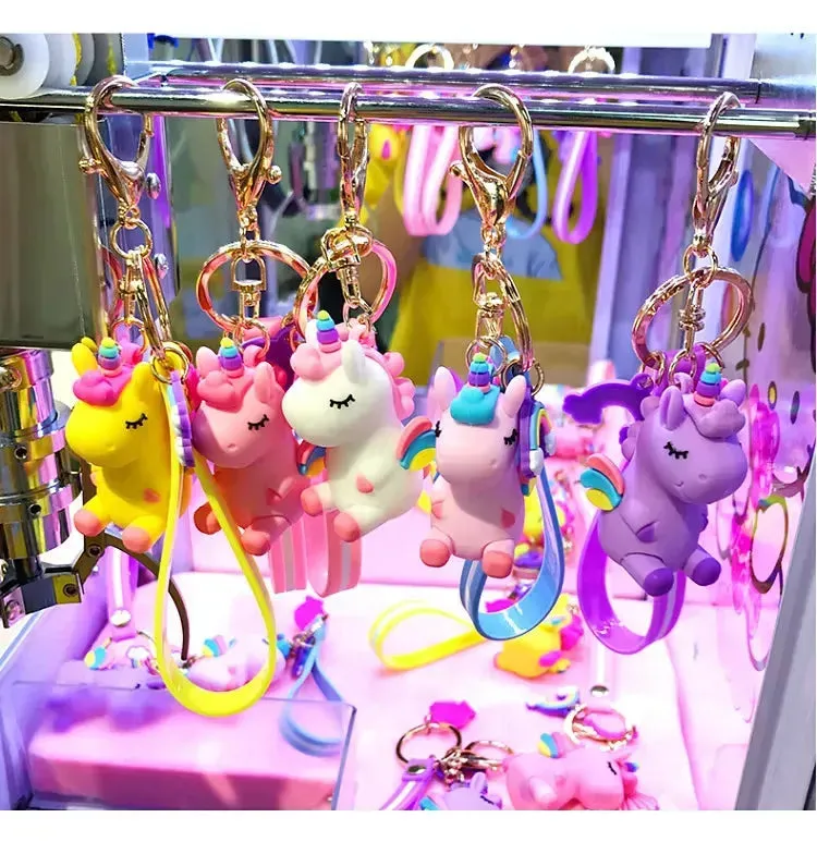 Rainbow Wings Unicorn Keychain