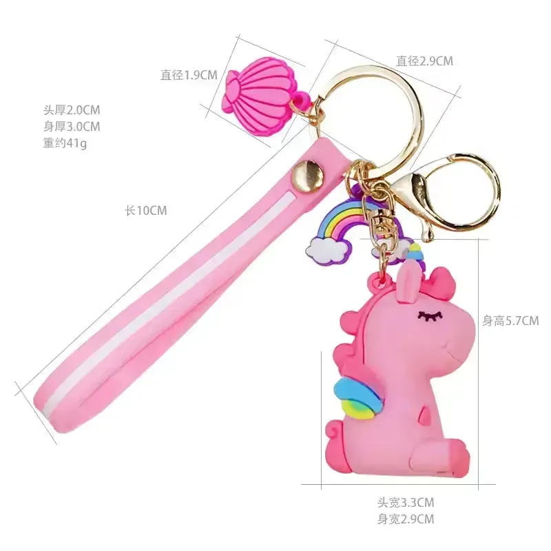 Rainbow Wings Unicorn Keychain