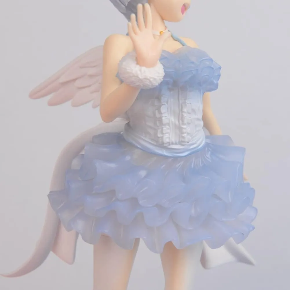 Re:0 Figure Rem Figure Statue, 16cm Remu Figures Angel Version REM Action Figures Sculpture Handmade Collectible Gifts for Fans