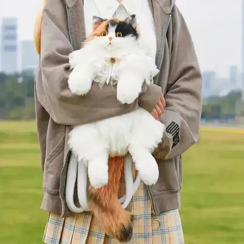 Realistic Live Cat Shaped Backpack