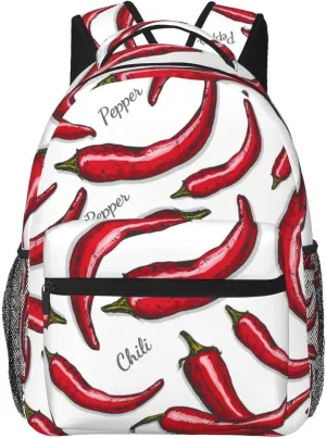 Red Chili Pepper Backpacks 15 Inch Laptop Backpack Multipurpose Double Shoulder Bag For Men Women Gifts