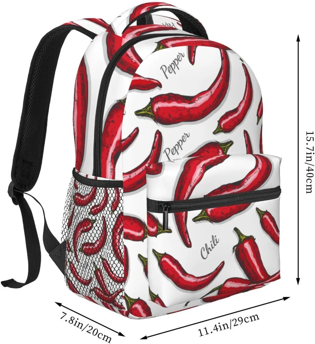 Red Chili Pepper Backpacks 15 Inch Laptop Backpack Multipurpose Double Shoulder Bag For Men Women Gifts