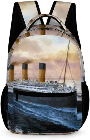 Retro Titanic Famous Old Historic Travel Laptop Backpack Durable Computer Bag Daypack for Men Women