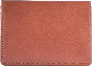 RFID Leather Wallet for Men or Women Travel Bifold Card Holder Full Grain Cow Nappa 4"x3" Expandable to 1" Thick (Bugatti Tan)