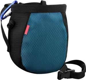 Rhino Valley Climbing Chalk Bag, No Leak Drawstring Chalk Bag with Adjustable Belt, Carabiner Clip and Zippered Pockets Chalk Bag for Climbing, Cross Fit, Weight Lifting & More