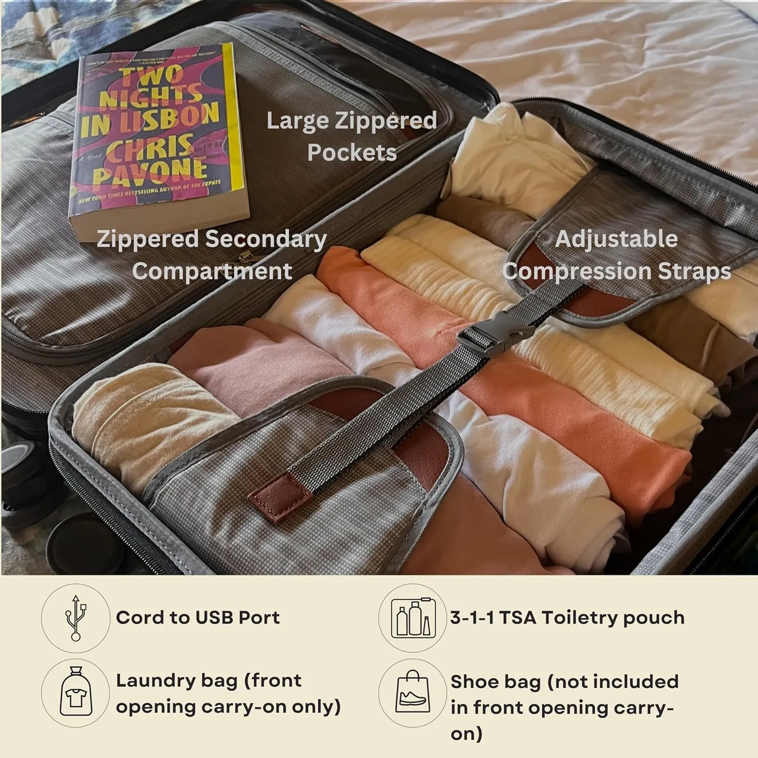 Ricardo Beverly Hills Montecito 2.0 Hardside with Dual Spinning Wheels, Expandable with Comfort Grip for Easy Packing and Moving, Men and Women, Graphite, Check-In Large 29-Inch