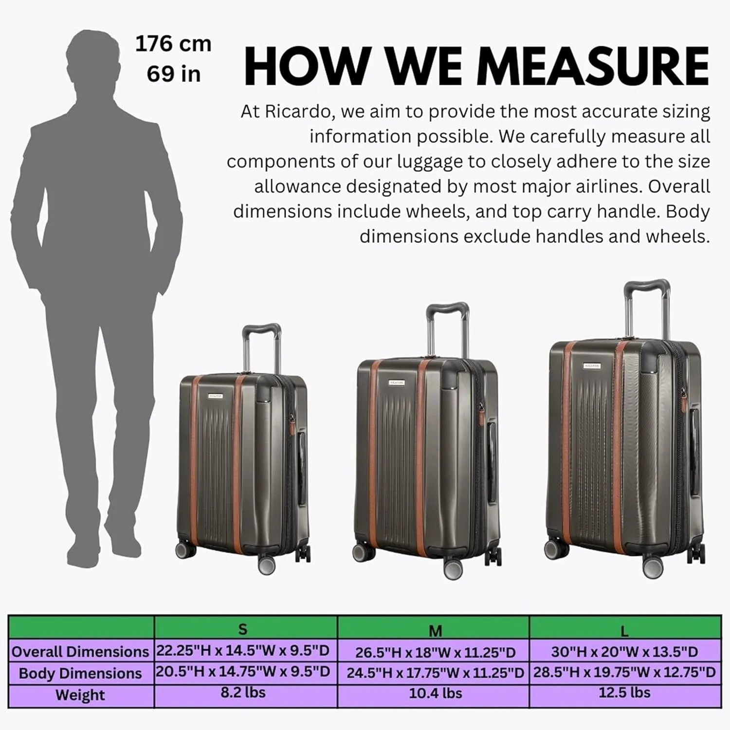 Ricardo Beverly Hills Montecito 2.0 Hardside with Dual Spinning Wheels, Expandable with Comfort Grip for Easy Packing and Moving, Men and Women, Graphite, Check-In Large 29-Inch