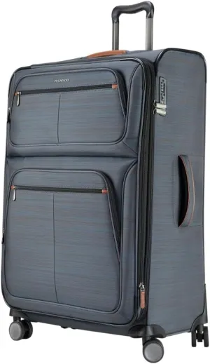 Ricardo Beverly Hills Montecito 2.0 Softside Expandable Luggage with Dual Spinning Wheels, Water-Resistant Polyester, Comfort Grip for Easy Packing and Moving, Men and Women, Grey, Check-in 30-Inch