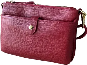 Roma Leathers Gun Concealment Sling Purse - Cowhide Leather - Red