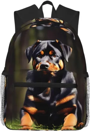 rottweiler wallpaper print Lightweight and comfortable backpack Casual Laptop Backpack for Travel Hiking