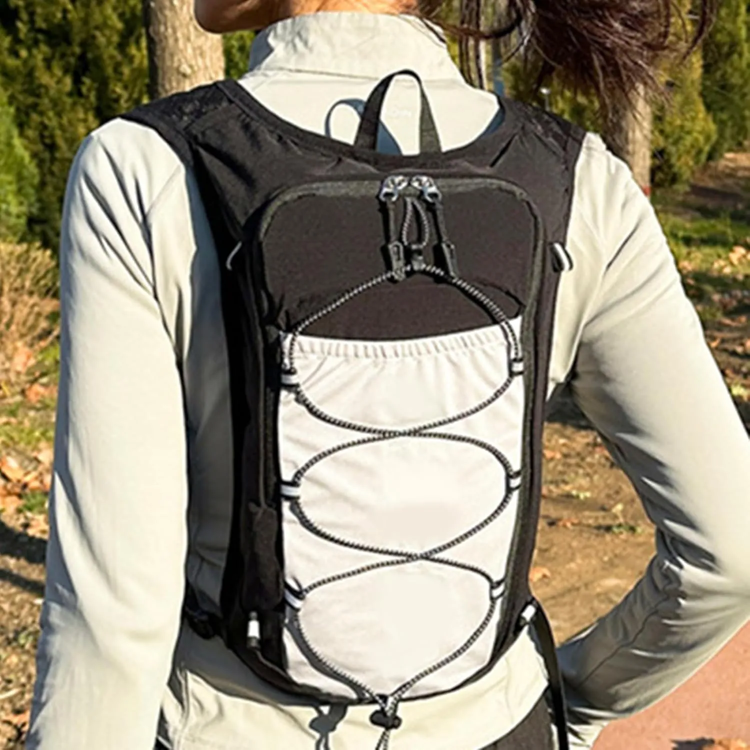 Running Backpack - Reflective Lightweight Hydration Vest | Adjustable Breathable Sports Bag with 1.5L Water Bladder for Women Outdoor Workout Riding Trekking Camping Fishing Travel