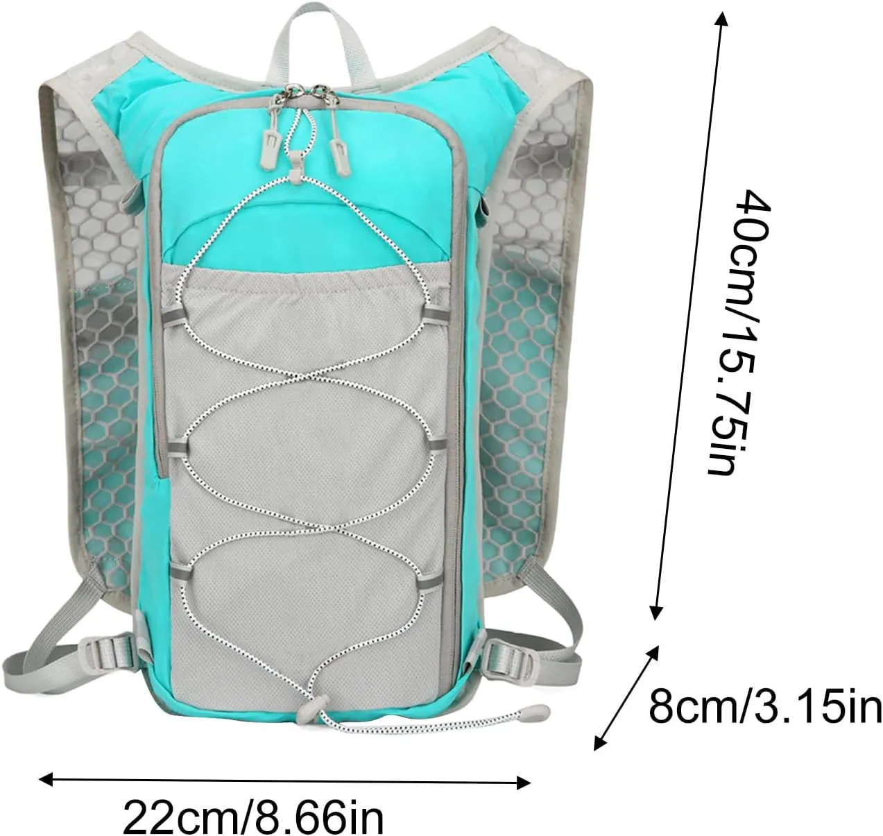 Running Backpack - Reflective Lightweight Hydration Vest | Adjustable Breathable Sports Bag with 1.5L Water Bladder for Women Outdoor Workout Riding Trekking Camping Fishing Travel