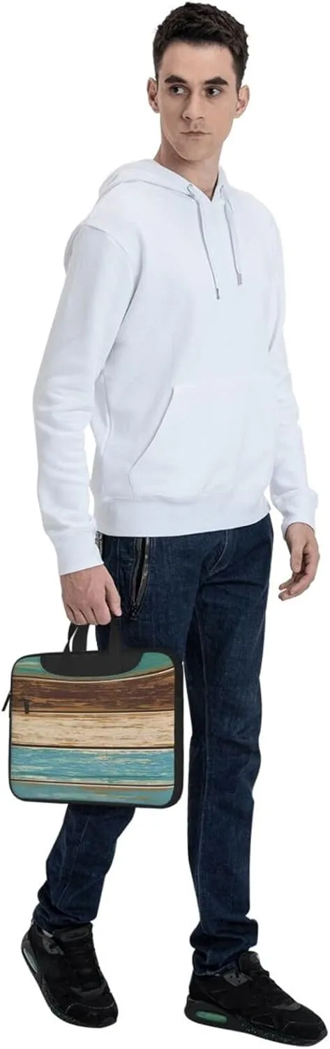 Rustic Wood Plank Print Laptop Bag,Can Use It Freely As A Shoulder Bag,Crossbody Bag,And Briefcase