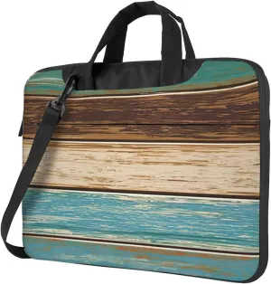 Rustic Wood Plank Print Laptop Bag,Can Use It Freely As A Shoulder Bag,Crossbody Bag,And Briefcase