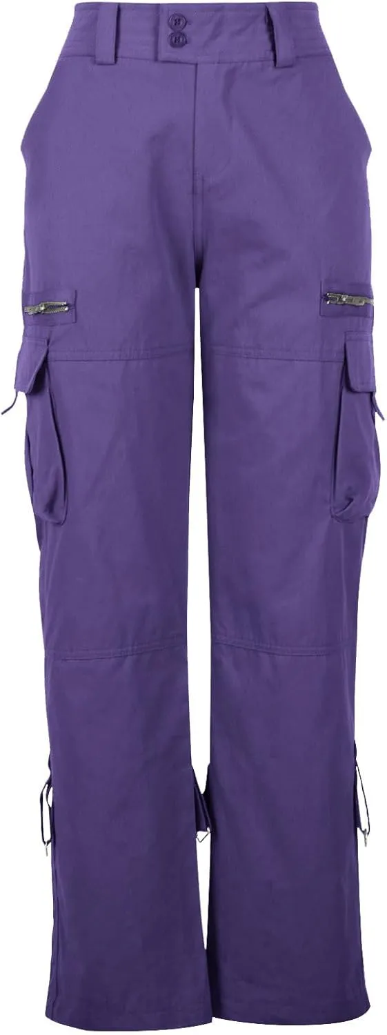 Ruziyoog Women's Tactical Cargo Pants High Waisted Hiking Tactical Army Combat Work Combat Military Trouser with Multi-Pocket