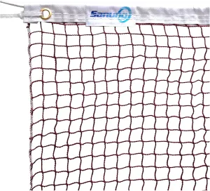 Sanung Badminton Net with Carrying Bag Single Side Stitching Badminton Replacement Polypropylene Nylon Net for Daily Training Exercise Competition Easy Setup 20FT x 2.5FT