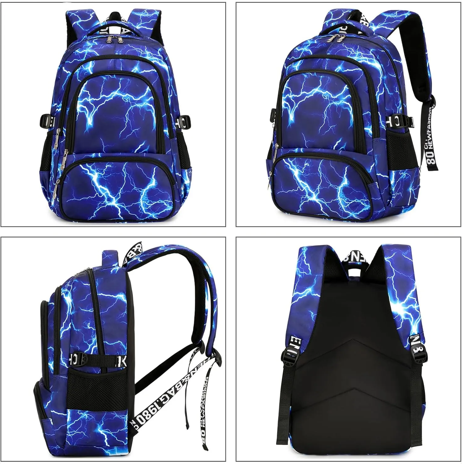 School Backpack Casual Daypack Travel Outdoor Camouflage Backpack Christmas Presents for Boys and Girls (AY Lighting Blue)