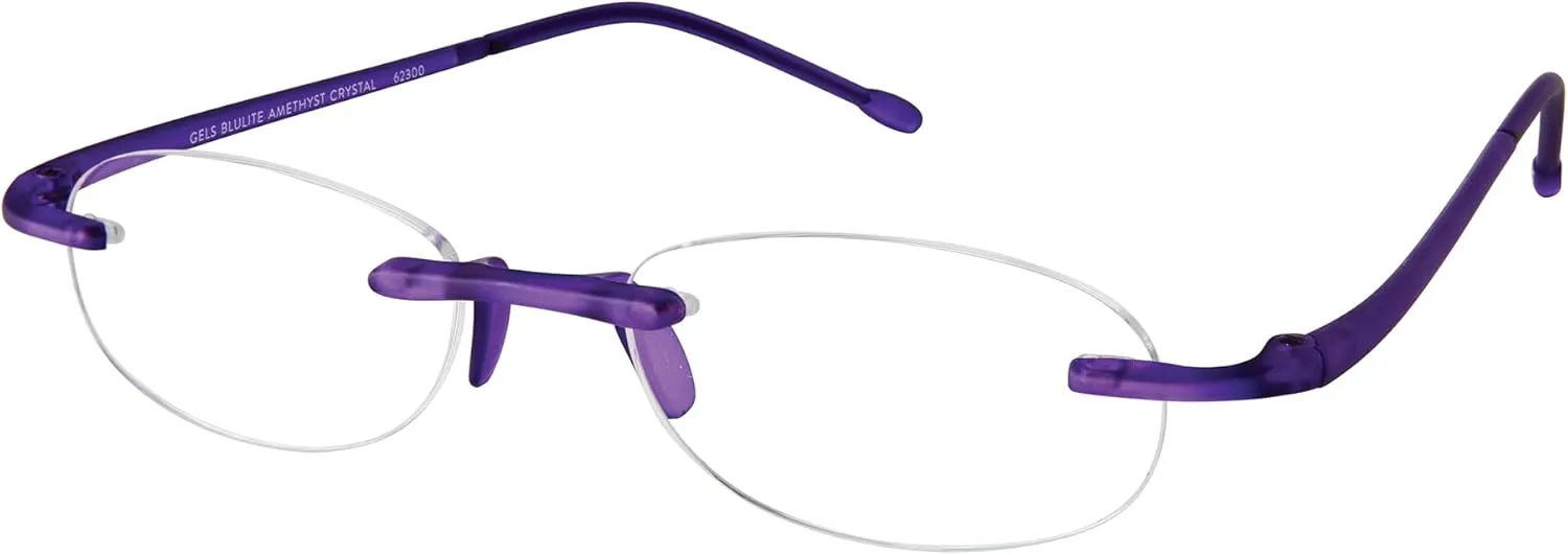 Scojo New York Gels Original Blue Light Reading Glasses, Handmade Scratch Resistant Readers for Women and Men